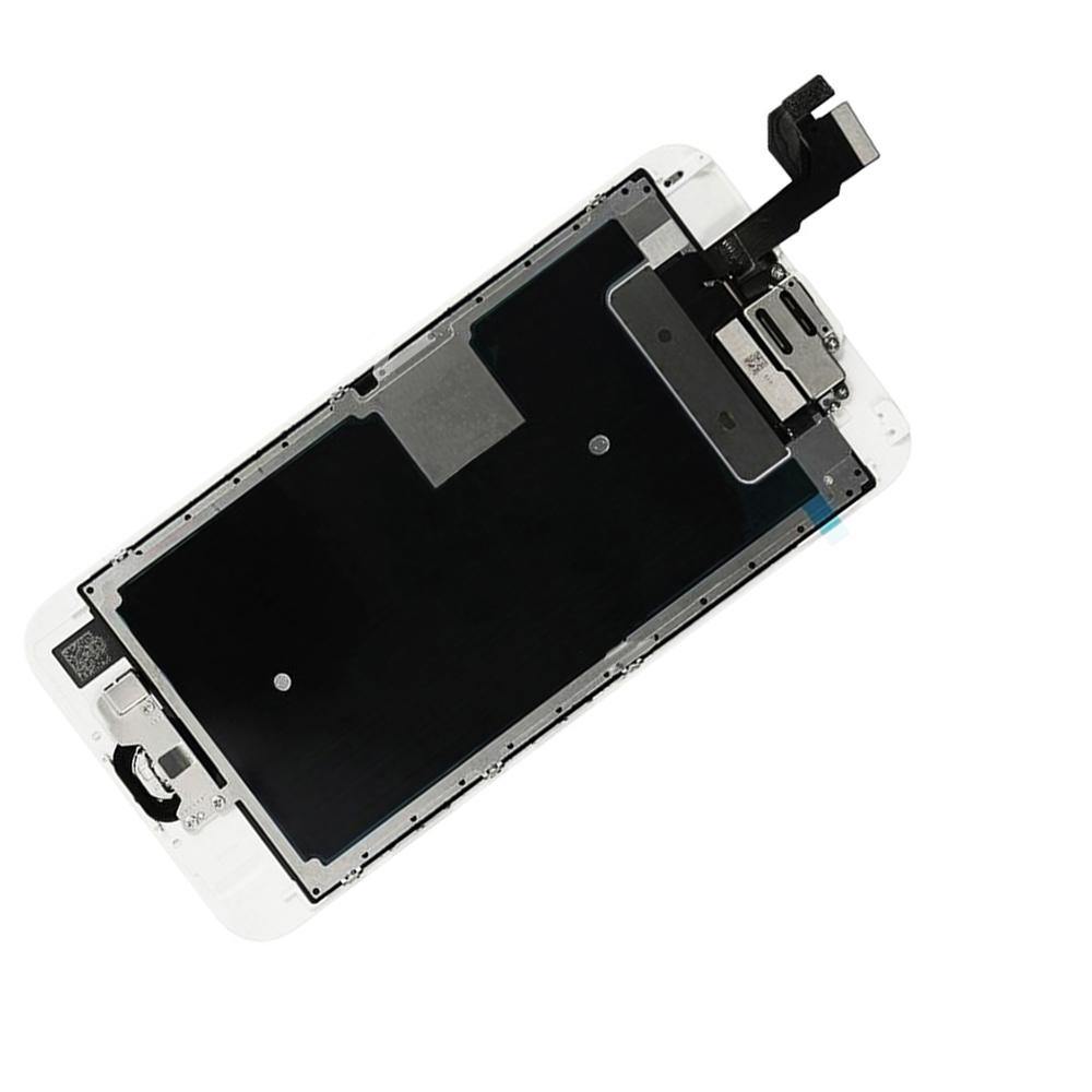 REPLACEMENT FOR IPHONE 6S LCD SCREEN FULL ASSEMBLY WITH SILVER RING HOME BUTTON - WHITE - EXPRESS PARTS -WHOLESALE CELLPHONE REPAIR PARTS