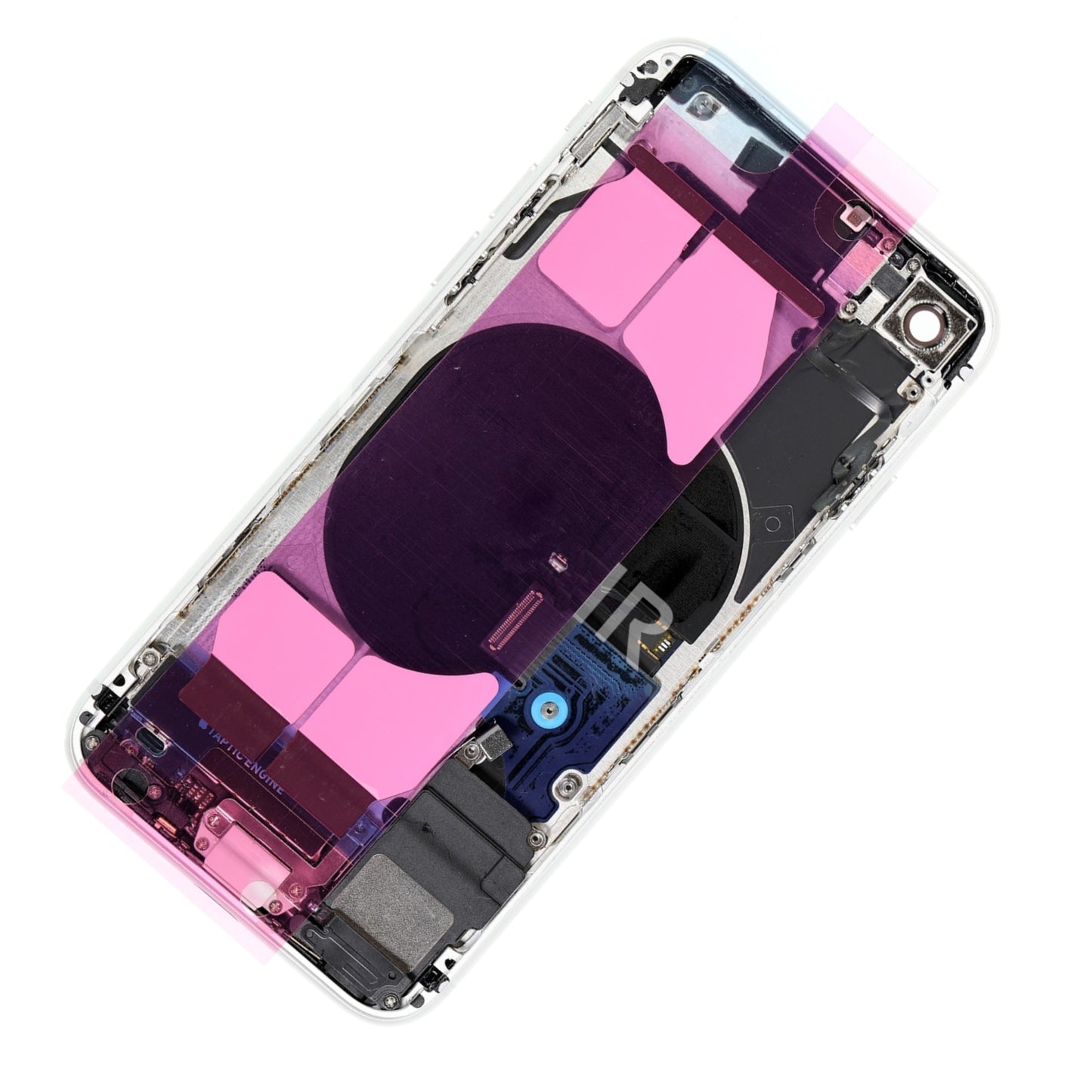 REPLACEMENT FOR IPHONE 8 BACK COVER FULL ASSEMBLY - SILVER