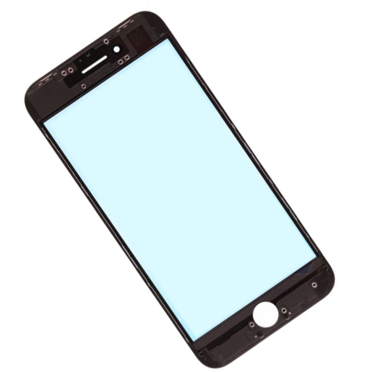 REPLACEMENT FOR IPHONE 8 FRONT GLASS LENS WITH SUPPORTING FRAME - BLACK