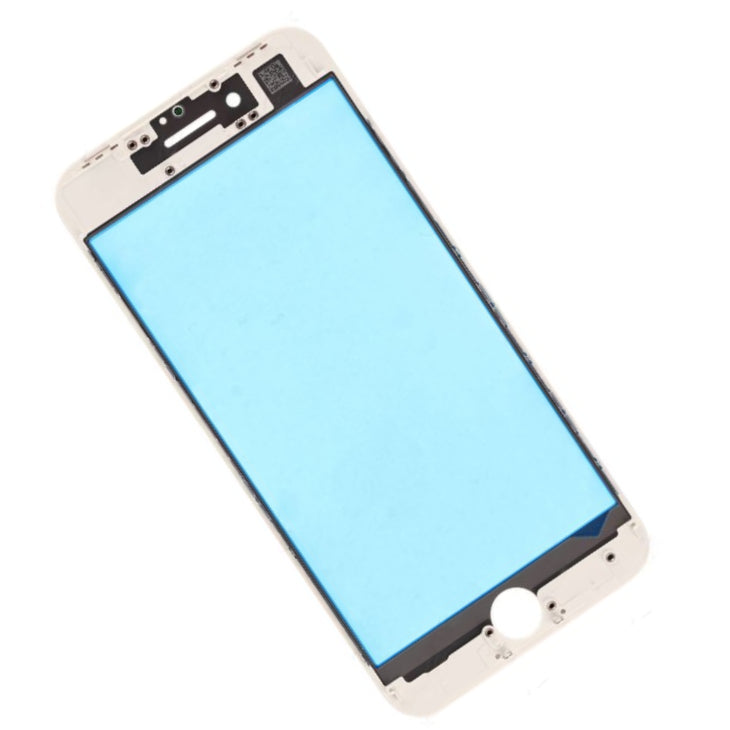 REPLACEMENT FOR IPHONE 8 FRONT GLASS LENS WITH SUPPORTING FRAME - WHITE