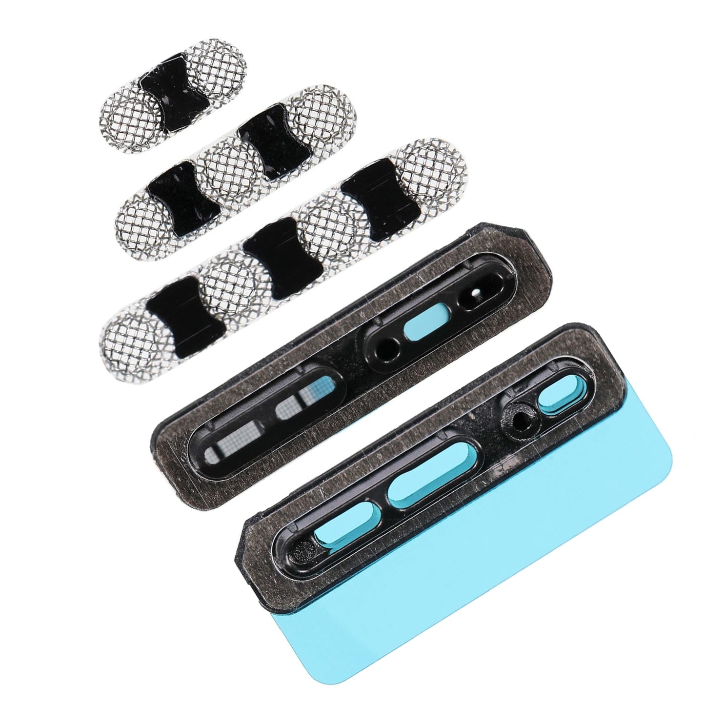 REPLACEMENT FOR IPHONE X CHARGE FLEX ANTI-DUST MESH WITH ADHESIVE 5PCS/SET- WHITE