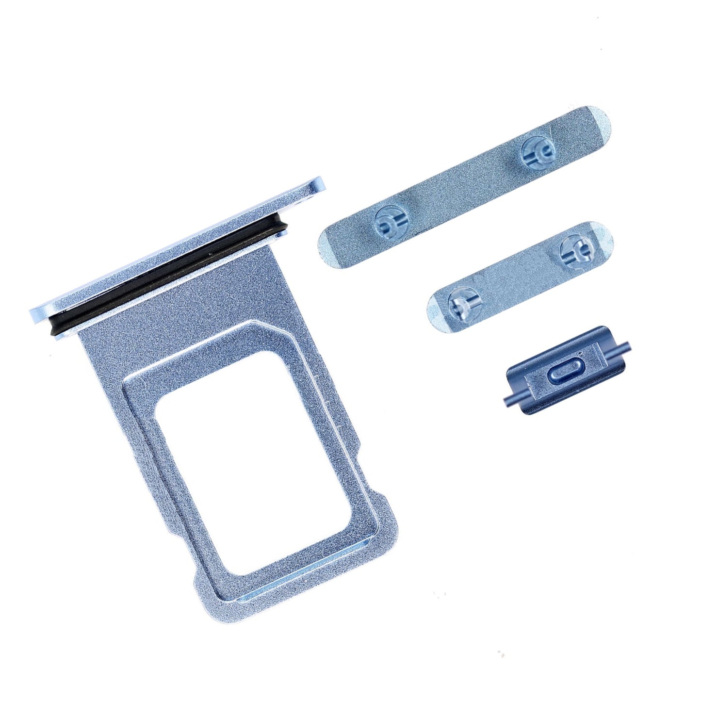 REPLACEMENT FOR IPHONE XR SIDE BUTTONS SET WITH SINGLE SIM CARD TRAY - BLUE