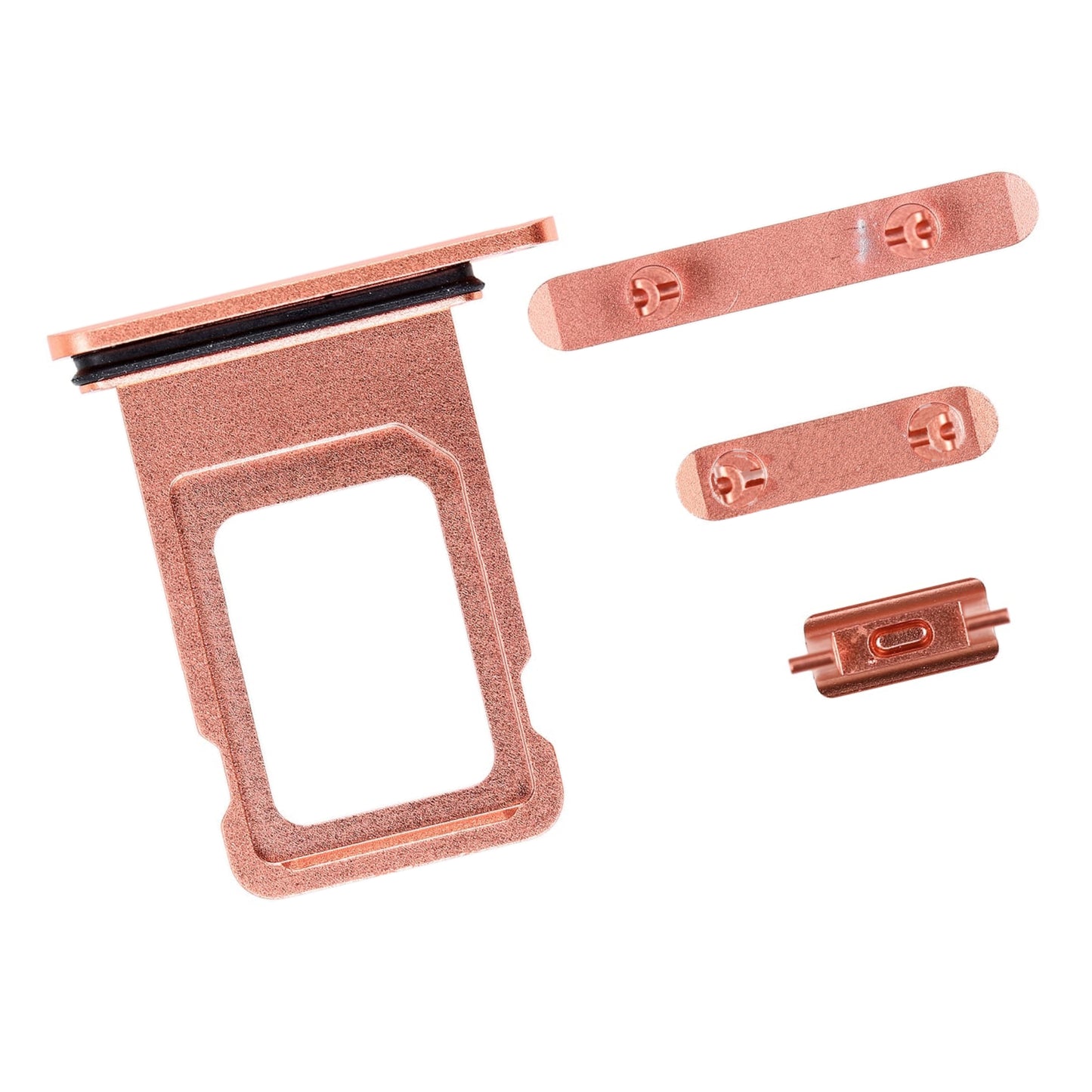 REPLACEMENT FOR IPHONE XR SIDE BUTTONS SET WITH SINGLE SIM CARD TRAY - CORAL