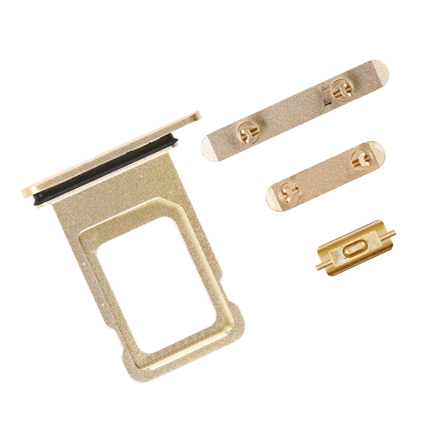 REPLACEMENT FOR IPHONE XR SIDE BUTTONS SET WITH SINGLE SIM CARD TRAY - YELLOW