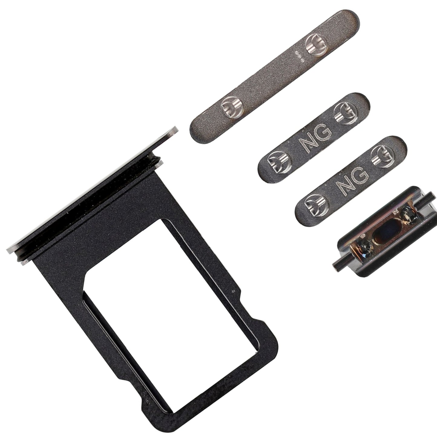 REPLACEMENT FOR IPHONE X SIDE BUTTONS SET WITH SIM TRAY - SPACE GRAY