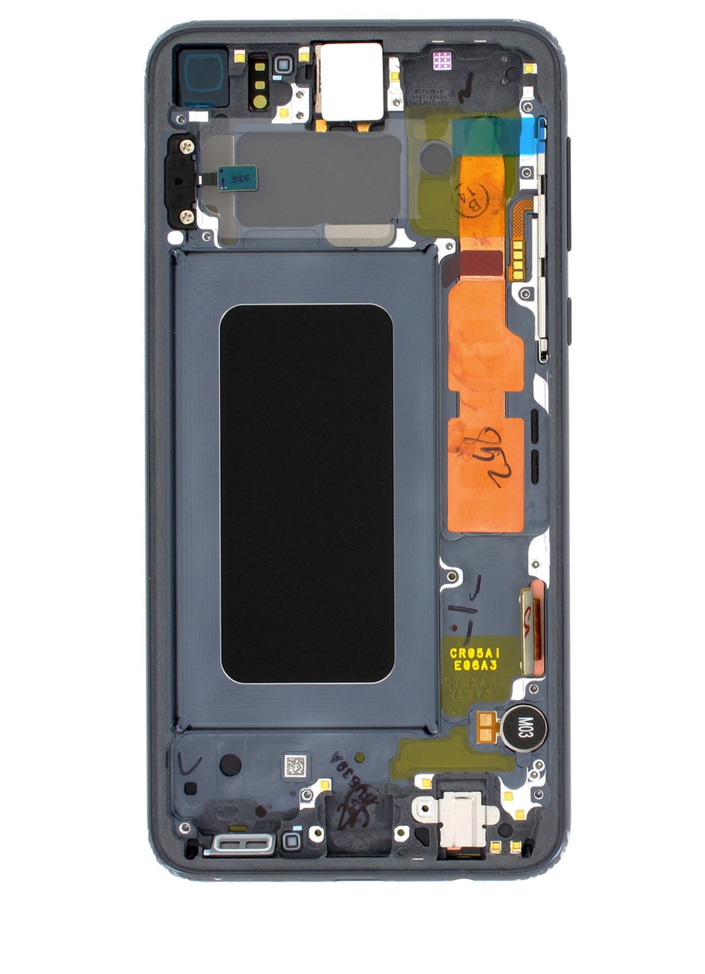 תחליף למכלול מסך LCD של SAMSUNG GALAXY S10E עם מסגרת - שחור