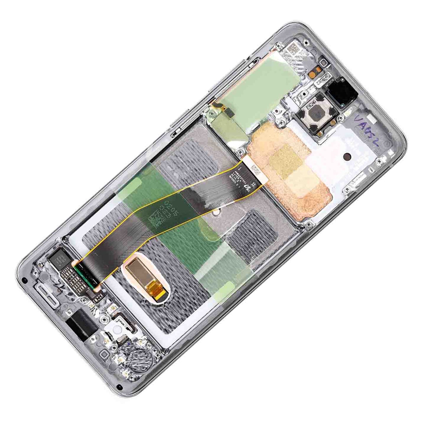 החלפה למכלול מסך LCD של SAMSUNG GALAXY S20 עם מסגרת - כסף