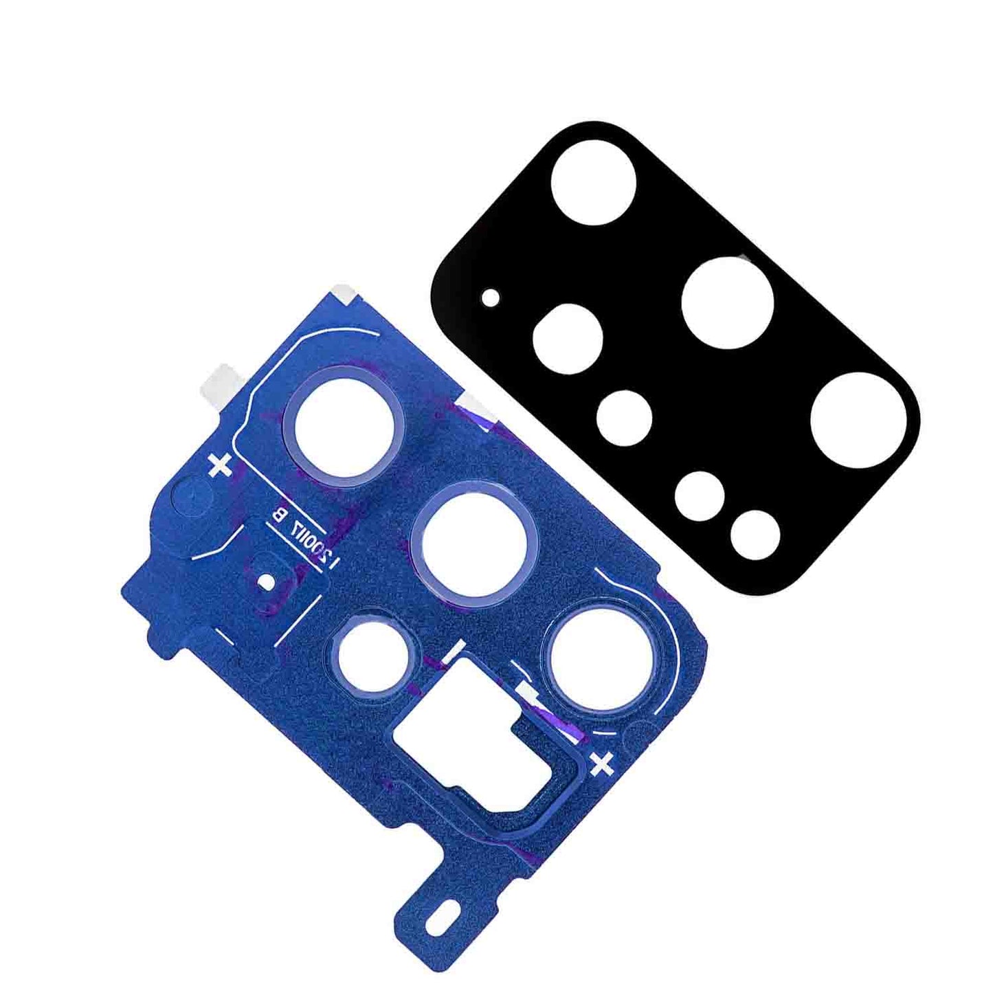 תחליף למחזיק מצלמה אחורית של SAMSUNG GALAXY S20 PLUS עם עדשה - כחול ענן