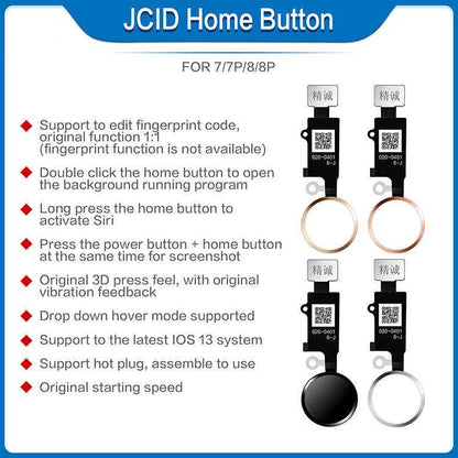 JC 6 GEN UNIVERSAL HOME BUTTON WITH RETURN FUNCTION FOR IPHONE 77PLUS88PLUSSE 2ND - EXPRESS PARTS -WHOLESALE CELLPHONE REPAIR PARTS
