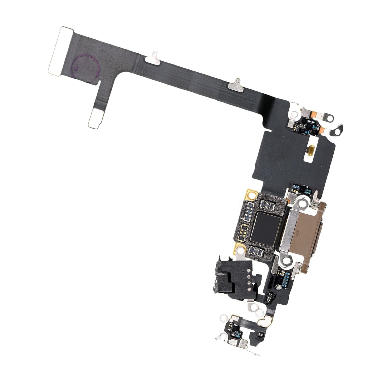 REPLACEMENT FOR IPHONE 11 PRO CHARGING CONNECTOR ASSEMBLY - GOLD - EXPRESS PARTS -WHOLESALE CELLPHONE REPAIR PARTS