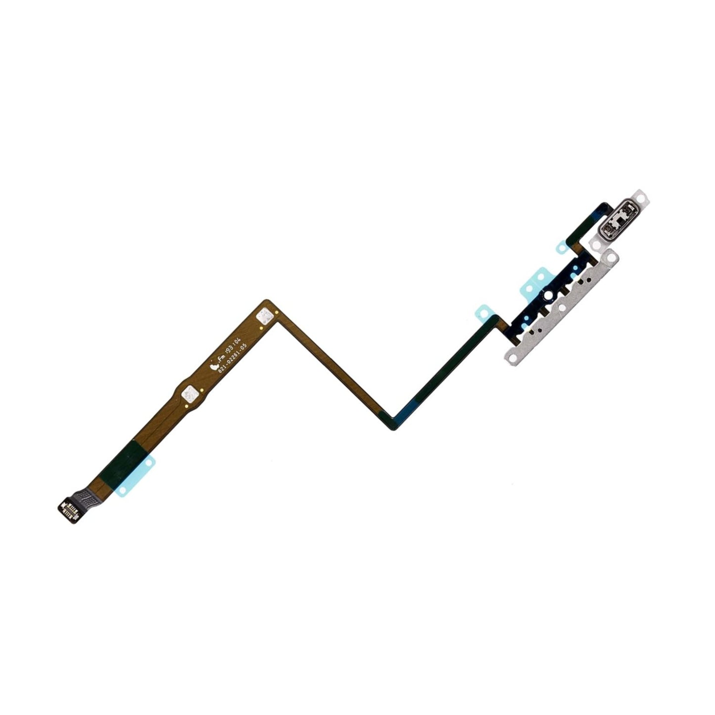 REPLACEMENT FOR IPHONE 11 PRO MAX VOLUME BUTTON FLEX CABLE WITH METAL BRACKET ASSEMBLY - EXPRESS PARTS -WHOLESALE CELLPHONE REPAIR PARTS