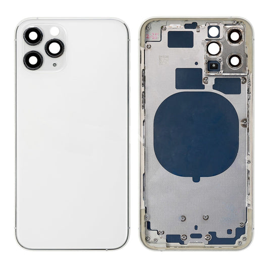 REPLACEMENT FOR IPHONE 11 PRO REAR HOUSING WITH FRAME - SILVER - EXPRESS PARTS -WHOLESALE CELLPHONE REPAIR PARTS