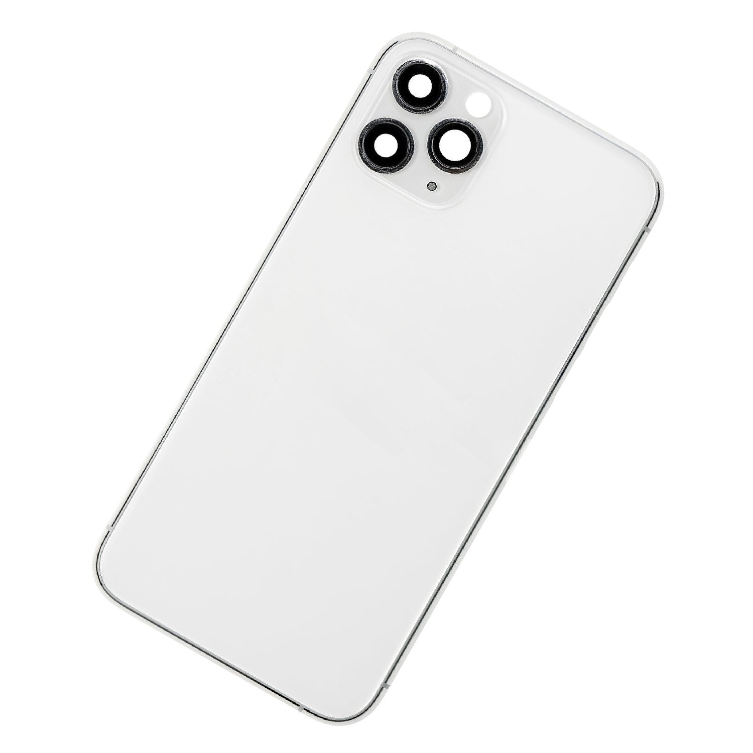 REPLACEMENT FOR IPHONE 11 PRO REAR HOUSING WITH FRAME - SILVER - EXPRESS PARTS -WHOLESALE CELLPHONE REPAIR PARTS