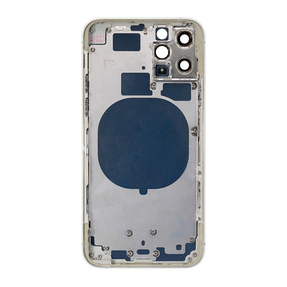 REPLACEMENT FOR IPHONE 11 PRO REAR HOUSING WITH FRAME - SILVER - EXPRESS PARTS -WHOLESALE CELLPHONE REPAIR PARTS