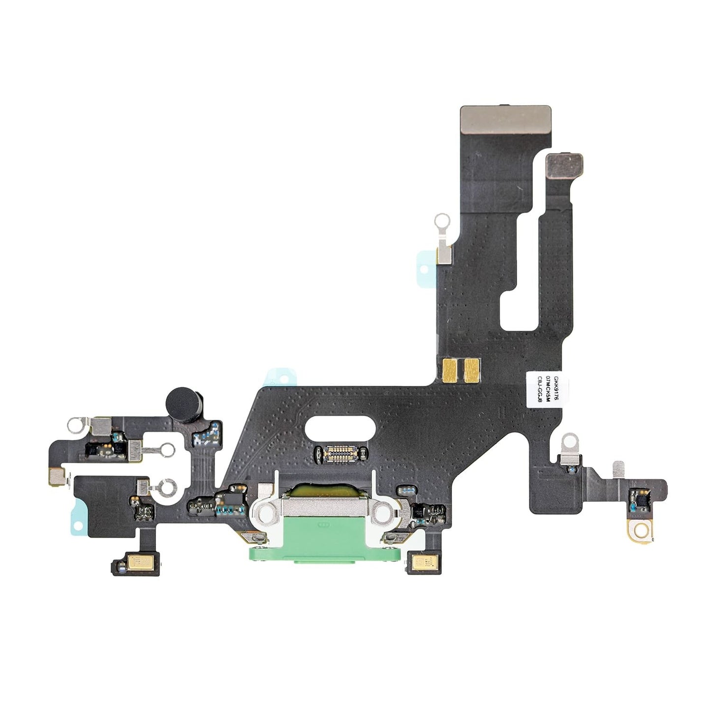 REPLACEMENT FOR IPHONE 11 USB CHARGING FLEX CABLE - GREEN - EXPRESS PARTS -WHOLESALE CELLPHONE REPAIR PARTS