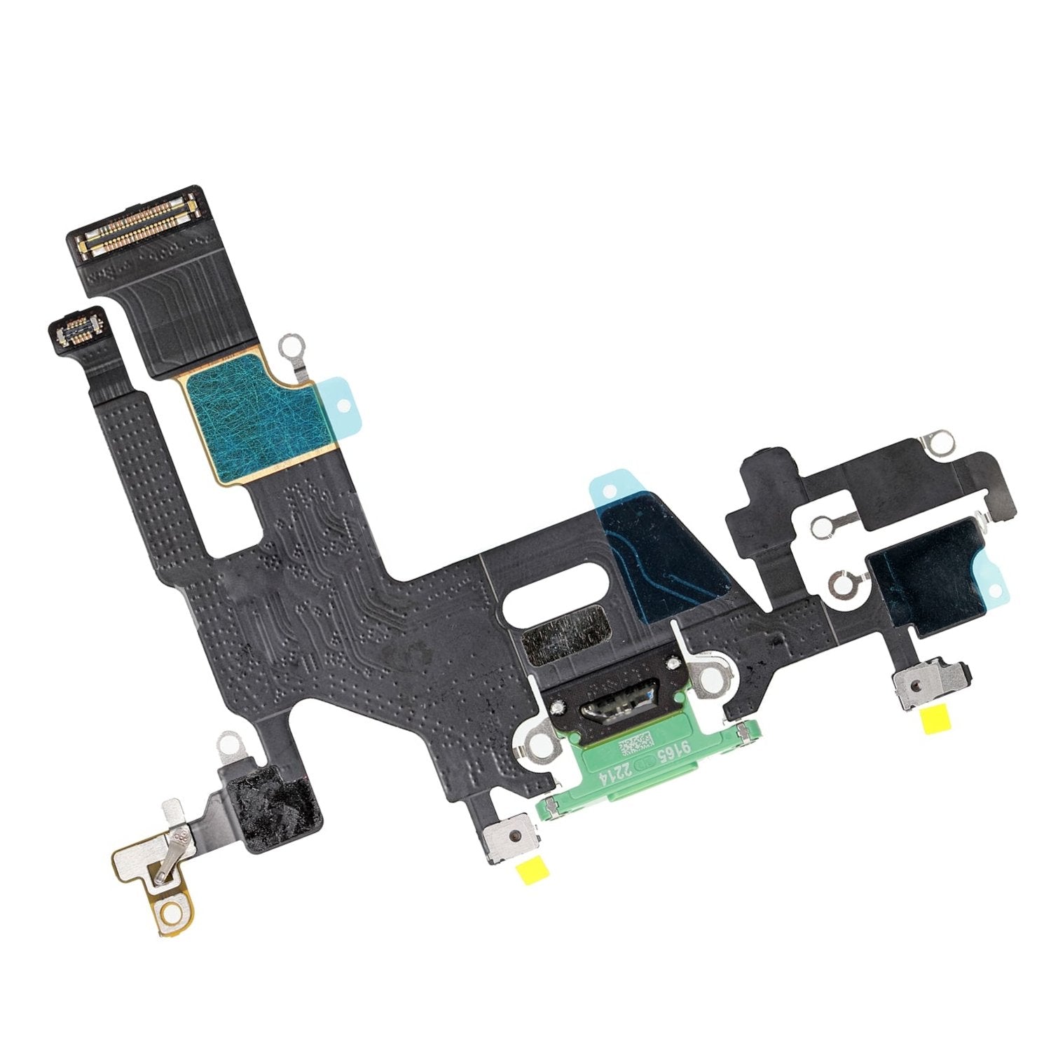 REPLACEMENT FOR IPHONE 11 USB CHARGING FLEX CABLE - GREEN - EXPRESS PARTS -WHOLESALE CELLPHONE REPAIR PARTS