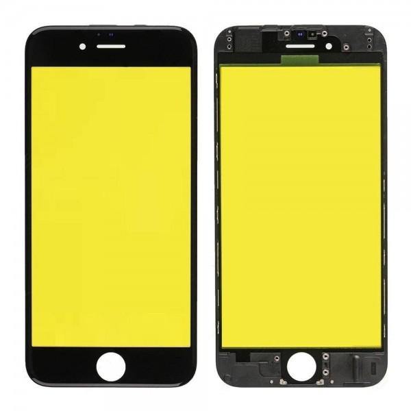 REPLACEMENT FOR IPHONE 6 FRONT GLASS WITH COLD PRESSED FRAME - BLACK - EXPRESS PARTS -WHOLESALE CELLPHONE REPAIR PARTS