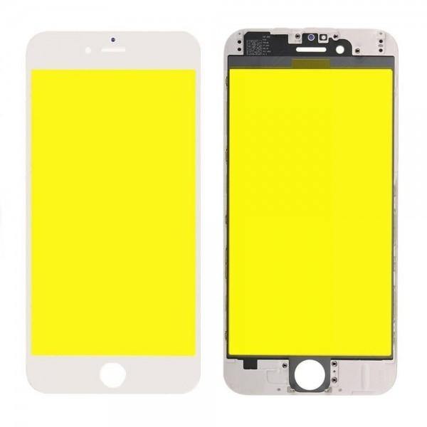 REPLACEMENT FOR IPHONE 6 FRONT GLASS WITH COLD PRESSED FRAME - WHITE - EXPRESS PARTS -WHOLESALE CELLPHONE REPAIR PARTS