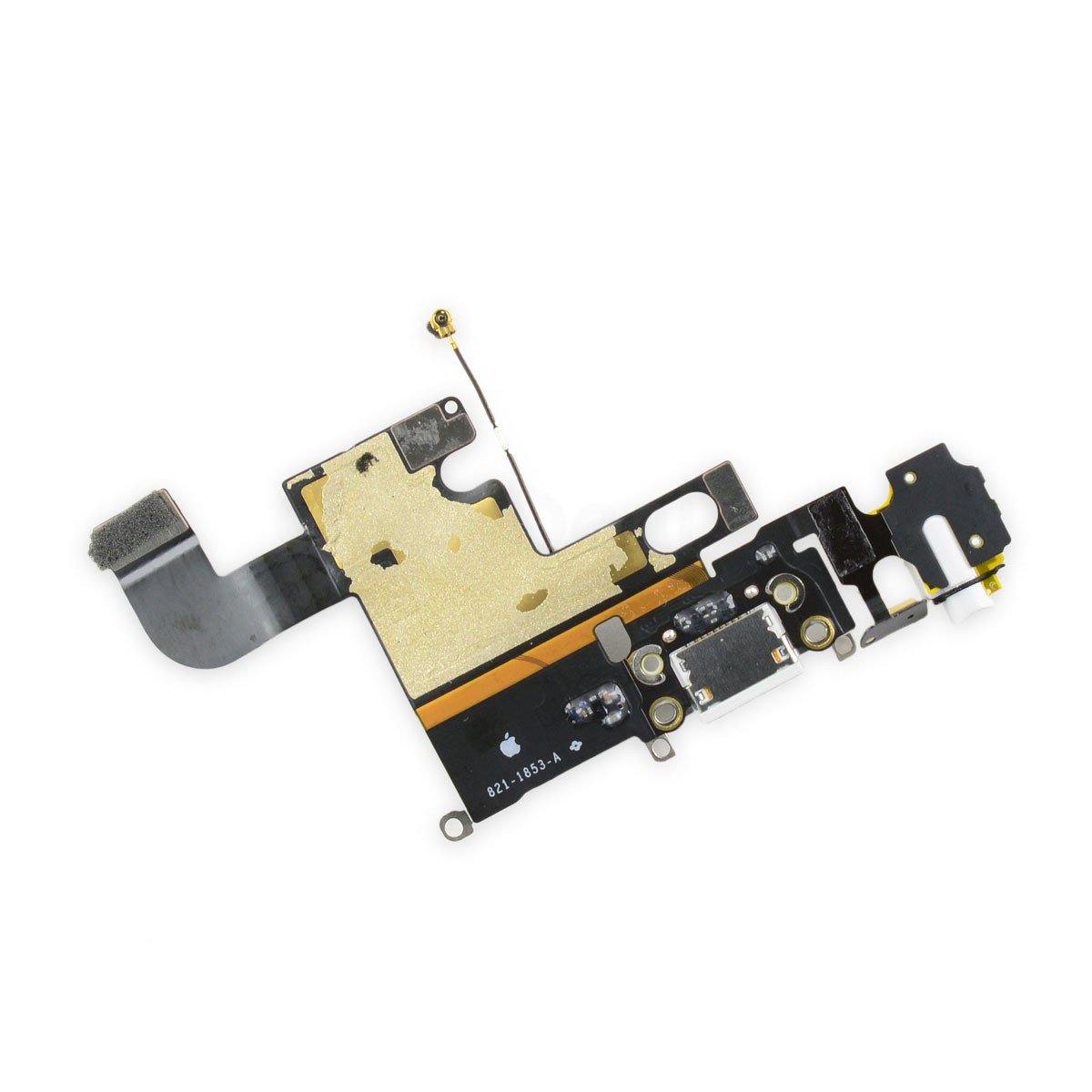 REPLACEMENT FOR IPHONE 6 HEADPHONE JACK WITH CHARGING CONNECTOR FLEX CABLE - WHITE - EXPRESS PARTS -WHOLESALE CELLPHONE REPAIR PARTS