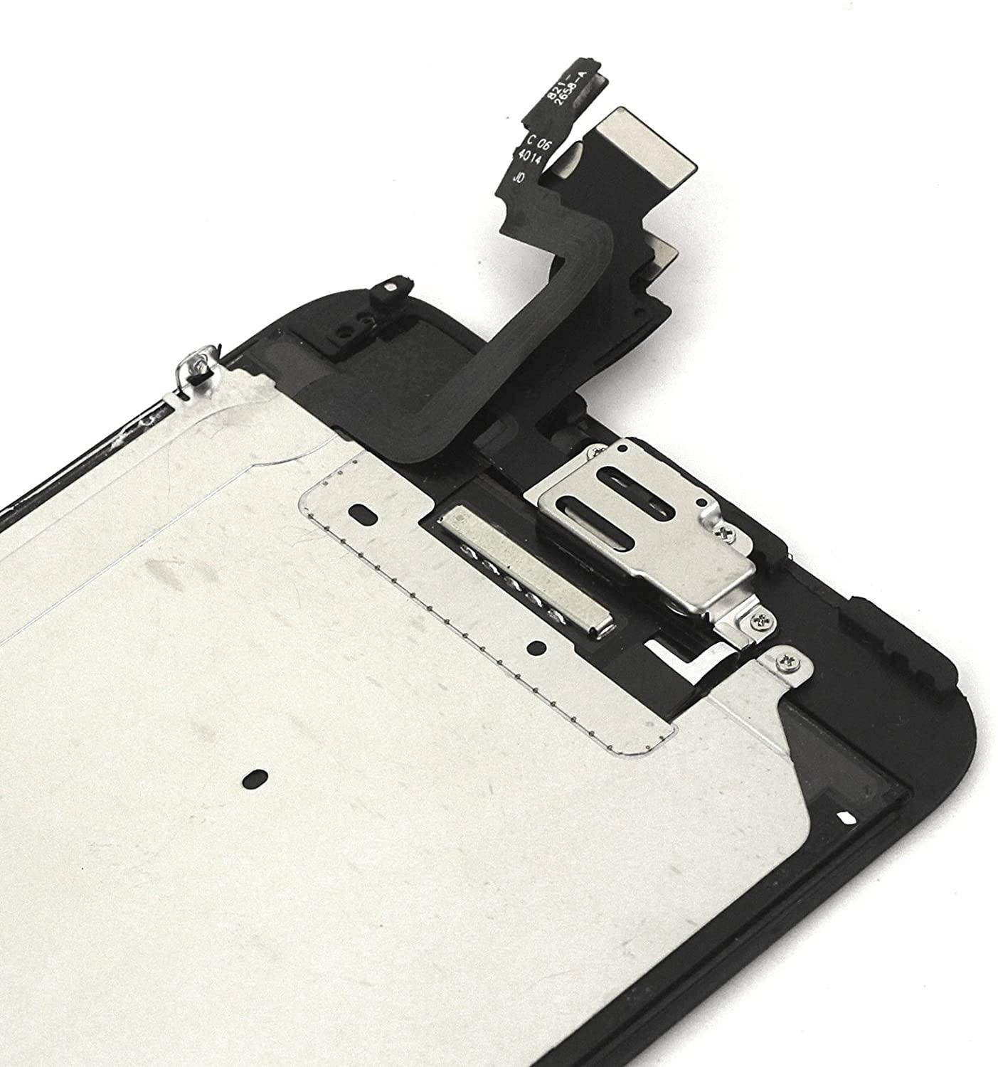 REPLACEMENT FOR IPHONE 6 LCD SCREEN FULL ASSEMBLY WITH BLACK RING - BLACK - EXPRESS PARTS -WHOLESALE CELLPHONE REPAIR PARTS