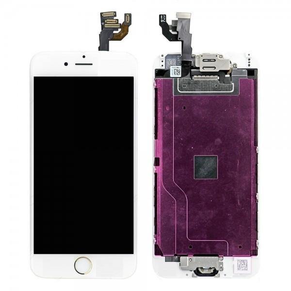 REPLACEMENT FOR IPHONE 6 LCD SCREEN FULL ASSEMBLY WITH GOLD RING - WHITE - EXPRESS PARTS -WHOLESALE CELLPHONE REPAIR PARTS