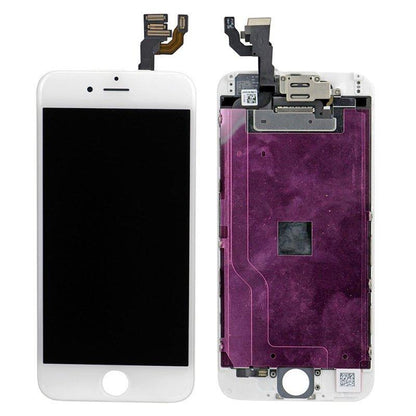 REPLACEMENT FOR IPHONE 6 LCD SCREEN FULL ASSEMBLY WITHOUT HOME BUTTON - WHITE - EXPRESS PARTS -WHOLESALE CELLPHONE REPAIR PARTS