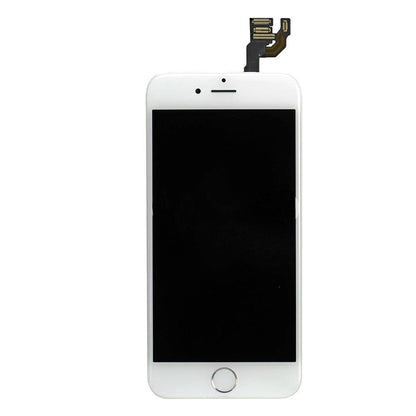 REPLACEMENT FOR IPHONE 6 LCD SCREEN FULL ASSEMBLY WITH SILVER RING - WHITE - EXPRESS PARTS -WHOLESALE CELLPHONE REPAIR PARTS