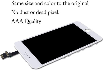 REPLACEMENT FOR IPHONE 6 LCD WITH DIGITIZER ASSEMBLY - WHITE - EXPRESS PARTS -WHOLESALE CELLPHONE REPAIR PARTS