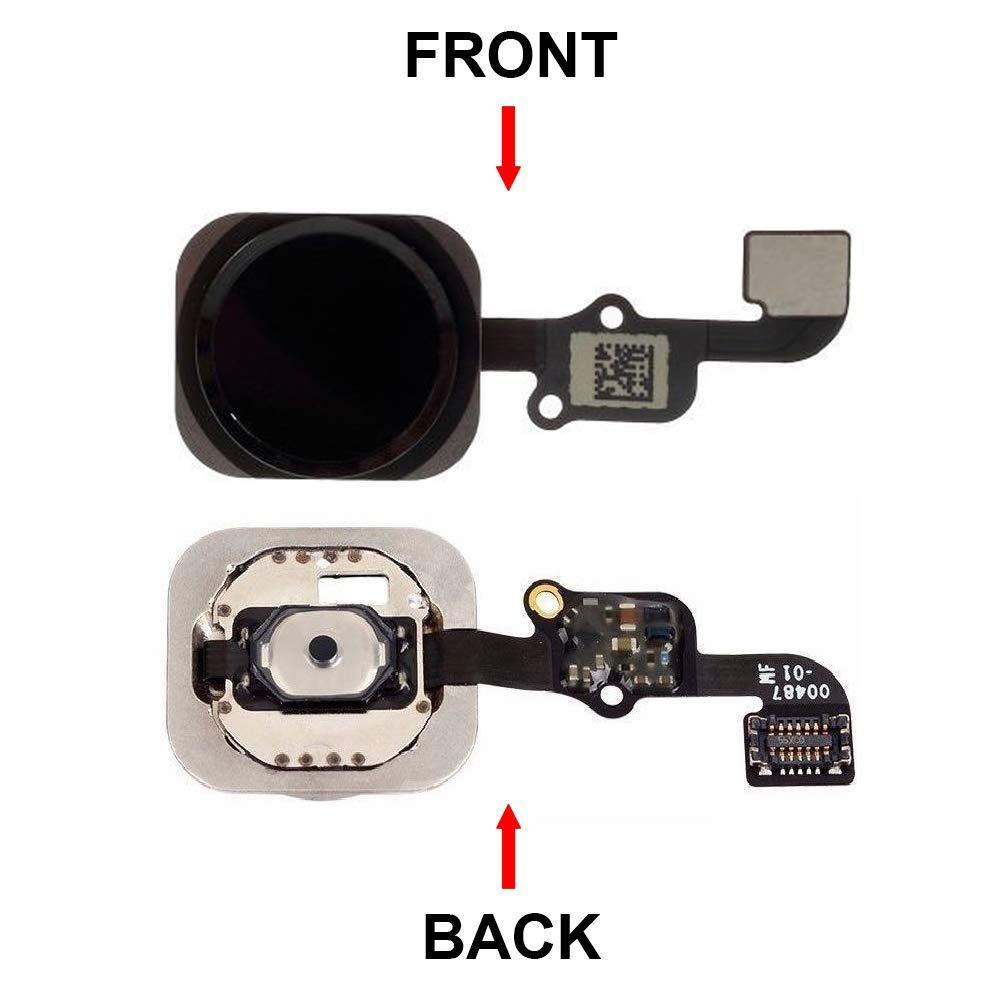 REPLACEMENT FOR IPHONE 6S/6S PLUS HOME BUTTON ASSEMBLY - BLACK - EXPRESS PARTS -WHOLESALE CELLPHONE REPAIR PARTS