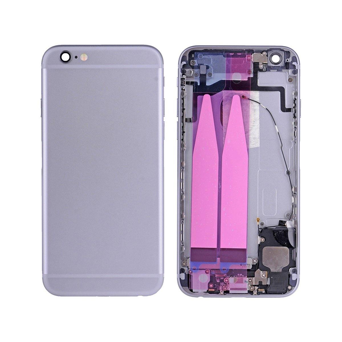 REPLACEMENT FOR IPHONE 6S BACK COVER FULL ASSEMBLY - GREY - EXPRESS PARTS -WHOLESALE CELLPHONE REPAIR PARTS