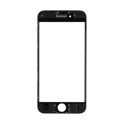 REPLACEMENT FOR IPHONE 6S FRONT GLASS WITH COLD PRESSED FRAME - BLACK - EXPRESS PARTS -WHOLESALE CELLPHONE REPAIR PARTS