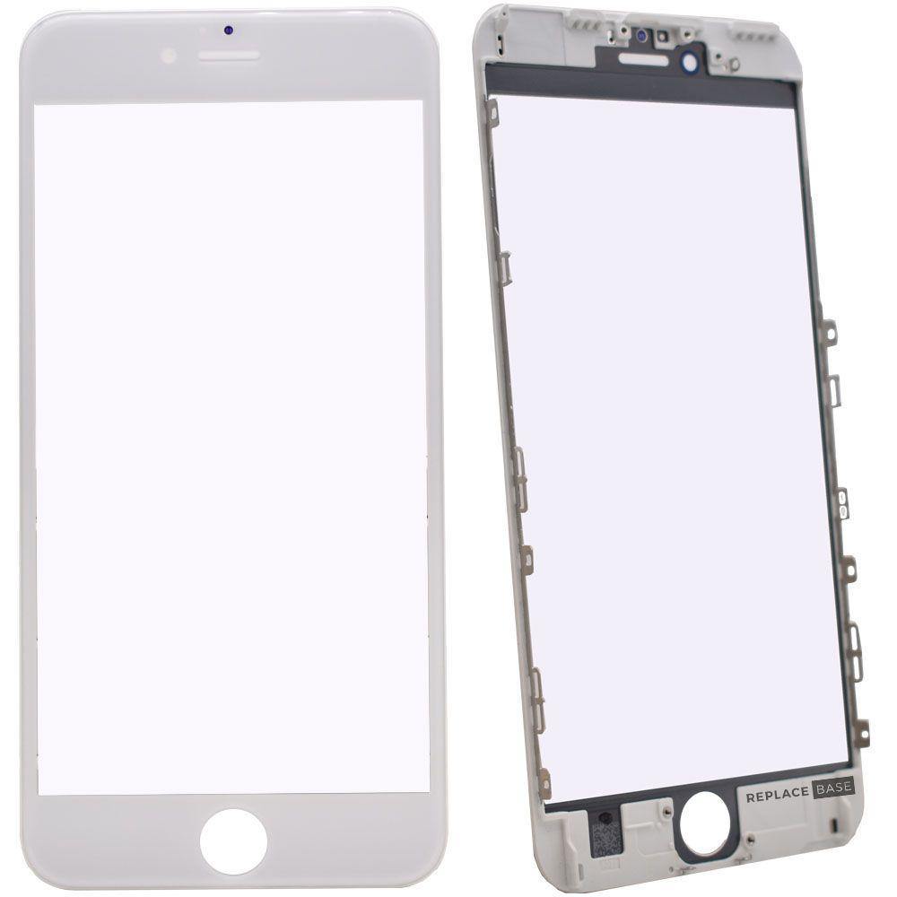 REPLACEMENT FOR IPHONE 6S FRONT GLASS WITH COLD PRESSED FRAME - WHITE - EXPRESS PARTS -WHOLESALE CELLPHONE REPAIR PARTS