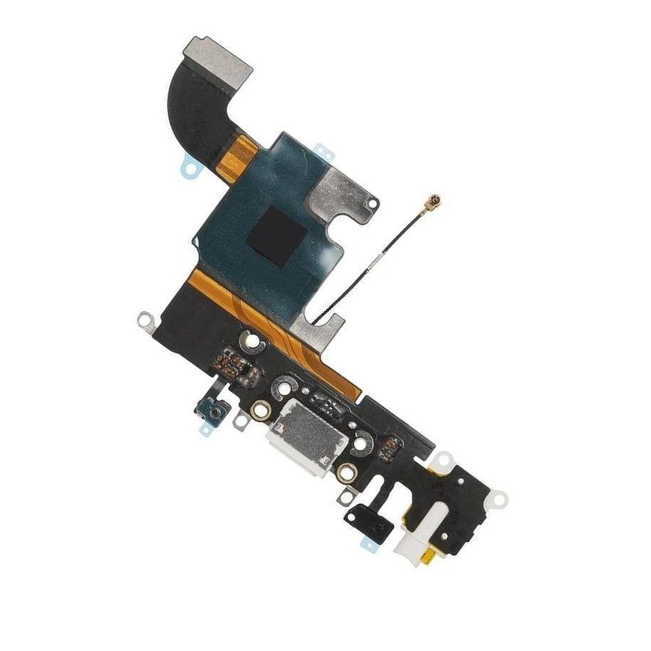 REPLACEMENT FOR IPHONE 6S HEADPHONE JACK WITH CHARGING CONNECTOR FLEX CABLE - DARK GREY - EXPRESS PARTS -WHOLESALE CELLPHONE REPAIR PARTS