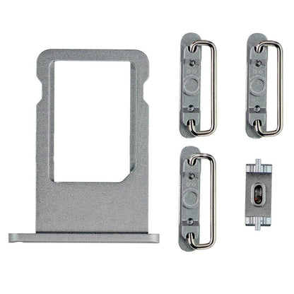 REPLACEMENT FOR IPHONE 6 SIDE BUTTONS SET WITH SIM TRAY - GRAY - EXPRESS PARTS -WHOLESALE CELLPHONE REPAIR PARTS