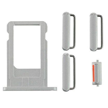 REPLACEMENT FOR IPHONE 6 SIDE BUTTONS SET WITH SIM TRAY - SILVER - EXPRESS PARTS -WHOLESALE CELLPHONE REPAIR PARTS