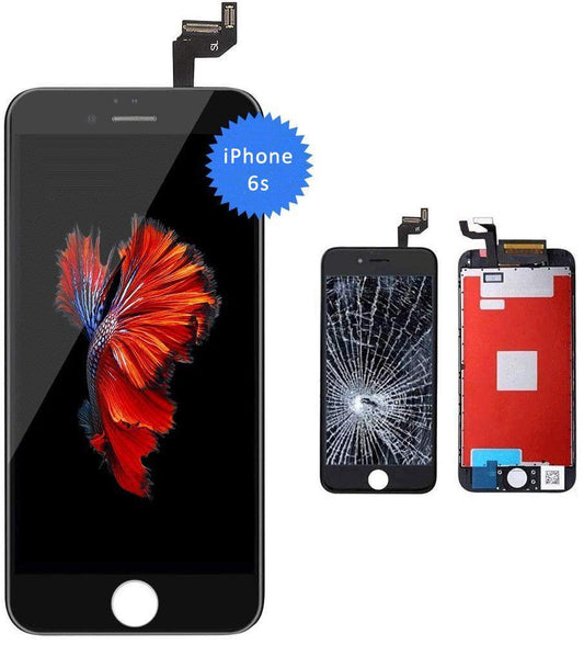 REPLACEMENT FOR IPHONE 6S LCD SCREEN AND DIGITIZER ASSEMBLY - BLACK - EXPRESS PARTS -WHOLESALE CELLPHONE REPAIR PARTS