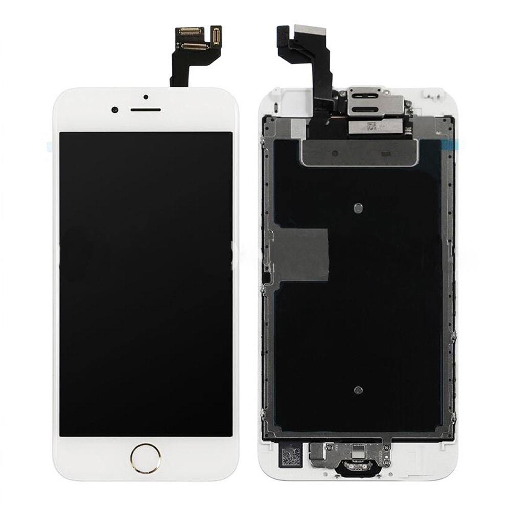 REPLACEMENT FOR IPHONE 6S LCD SCREEN FULL ASSEMBLY WITH GOLD RING HOME BUTTON - WHITE - EXPRESS PARTS -WHOLESALE CELLPHONE REPAIR PARTS