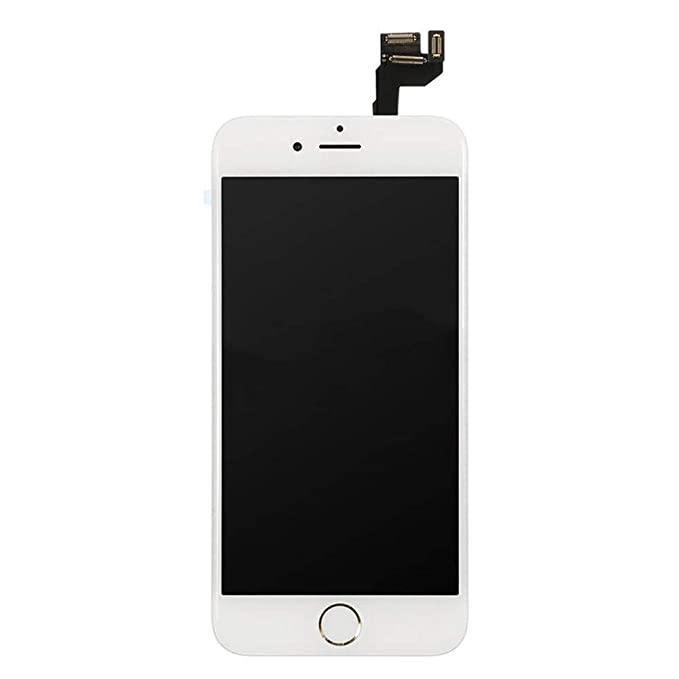 REPLACEMENT FOR IPHONE 6S LCD SCREEN FULL ASSEMBLY WITH GOLD RING HOME BUTTON - WHITE - EXPRESS PARTS -WHOLESALE CELLPHONE REPAIR PARTS