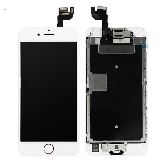 REPLACEMENT FOR IPHONE 6S LCD SCREEN FULL ASSEMBLY WITH ROSE RING HOME BUTTON - WHITE - EXPRESS PARTS -WHOLESALE CELLPHONE REPAIR PARTS