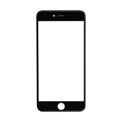 REPLACEMENT FOR IPHONE 6S PLUS FRONT GLASS WITH COLD PRESSED FRAME - BLACK - EXPRESS PARTS -WHOLESALE CELLPHONE REPAIR PARTS