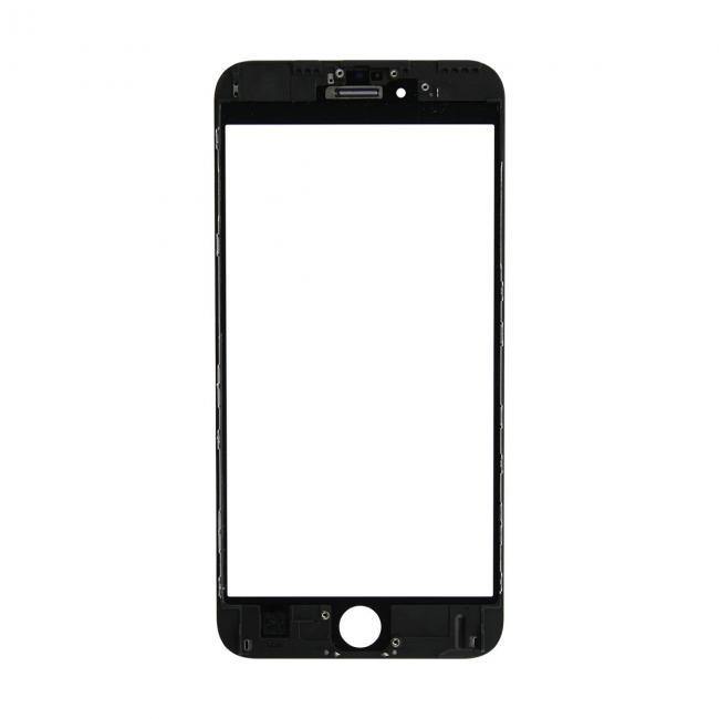 REPLACEMENT FOR IPHONE 6S PLUS FRONT GLASS WITH COLD PRESSED FRAME - BLACK - EXPRESS PARTS -WHOLESALE CELLPHONE REPAIR PARTS