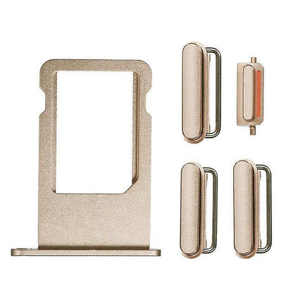 REPLACEMENT FOR IPHONE 6S PLUS SIDE BUTTONS SET WITH SIM TRAY - GOLD - EXPRESS PARTS -WHOLESALE CELLPHONE REPAIR PARTS