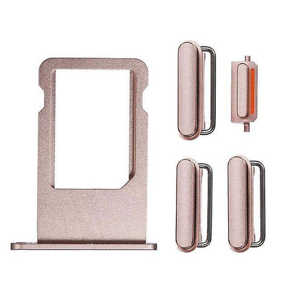 REPLACEMENT FOR IPHONE 6S PLUS SIDE BUTTONS SET WITH SIM TRAY - ROSE - EXPRESS PARTS -WHOLESALE CELLPHONE REPAIR PARTS