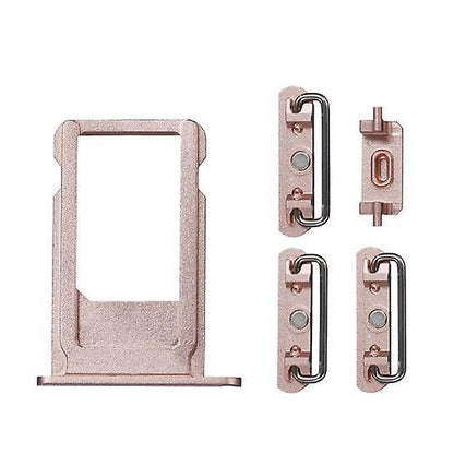 REPLACEMENT FOR IPHONE 6S PLUS SIDE BUTTONS SET WITH SIM TRAY - ROSE - EXPRESS PARTS -WHOLESALE CELLPHONE REPAIR PARTS