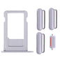 REPLACEMENT FOR IPHONE 6S PLUS SIDE BUTTONS SET WITH SIM TRAY - SILVER - EXPRESS PARTS -WHOLESALE CELLPHONE REPAIR PARTS