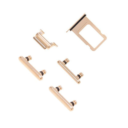 REPLACEMENT FOR IPHONE 6S SIDE BUTTONS SET WITH SIM TRAY - GOLD - EXPRESS PARTS -WHOLESALE CELLPHONE REPAIR PARTS