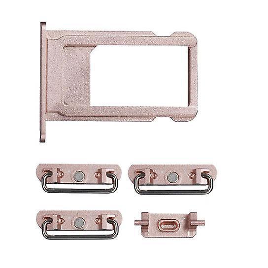 REPLACEMENT FOR IPHONE 6S SIDE BUTTONS SET WITH SIM TRAY - ROSE - EXPRESS PARTS -WHOLESALE CELLPHONE REPAIR PARTS