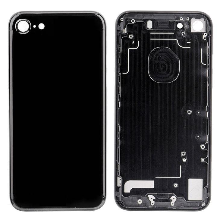 REPLACEMENT FOR IPHONE 7 BACK COVER - JET BLACK - EXPRESS PARTS -WHOLESALE CELLPHONE REPAIR PARTS