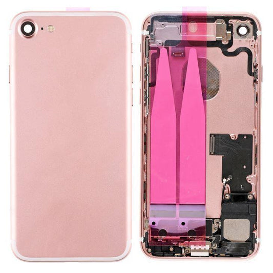 REPLACEMENT FOR IPHONE 7 BACK COVER FULL ASSEMBLY - ROSE - EXPRESS PARTS -WHOLESALE CELLPHONE REPAIR PARTS