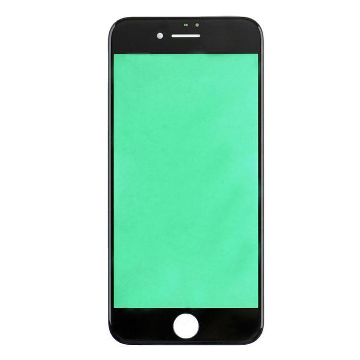 REPLACEMENT FOR IPHONE 7 FRONT GLASS WITH COLD PRESSED FRAME - BLACK - EXPRESS PARTS -WHOLESALE CELLPHONE REPAIR PARTS